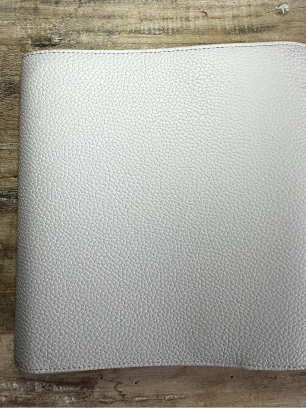 Aura Estelle Cloud Pearl Vegan Pebbled Leather A5 Wide Planner - Picture 7 of 11